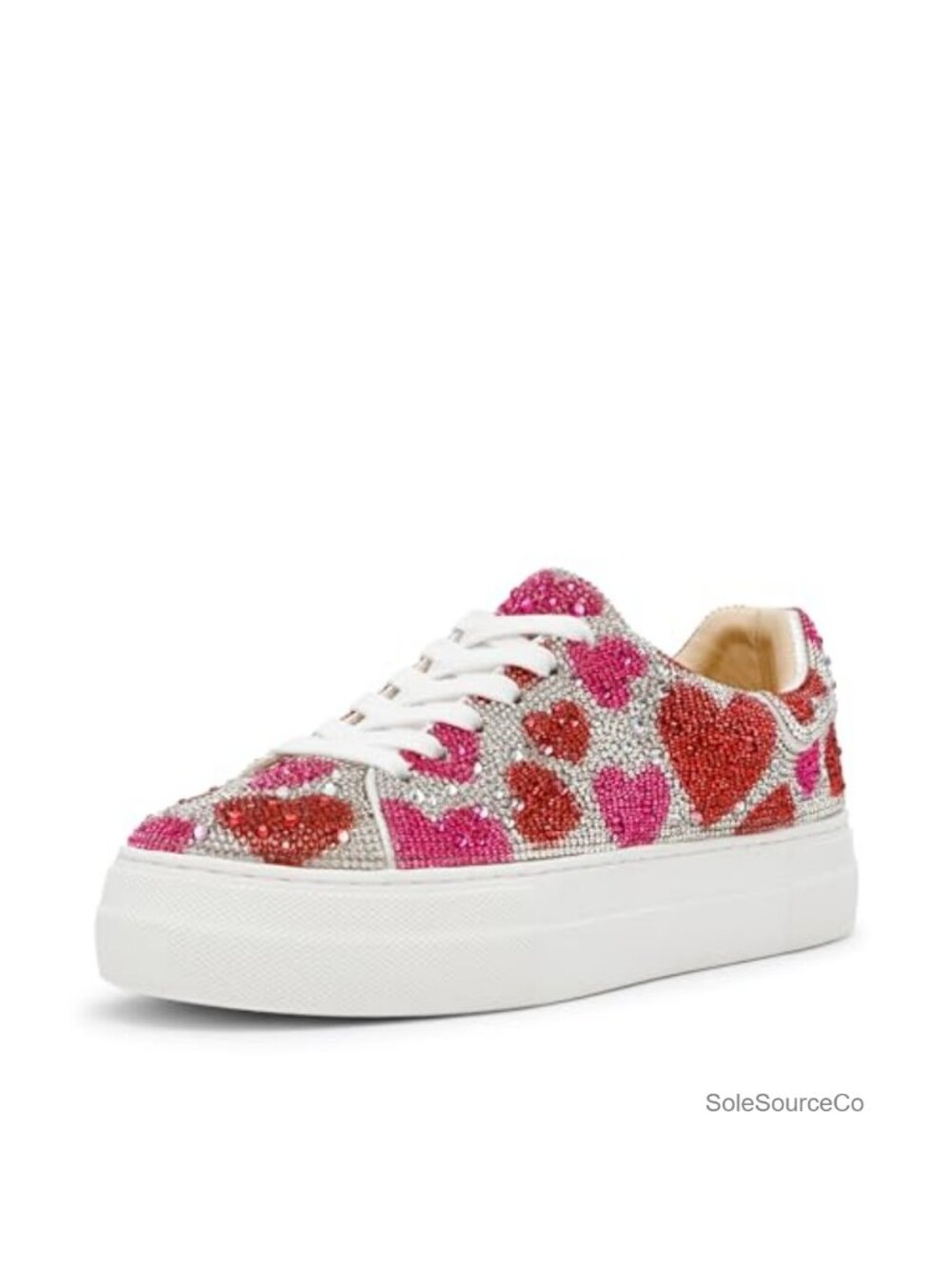 Rhinestone Lace-Up Platform Fashion Sneaker